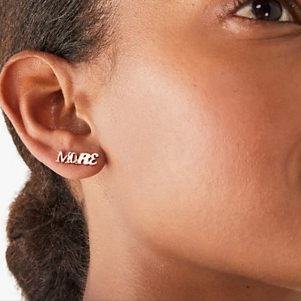 New KATE SPADE NEW YORK
Gold-Tone Cubic Zirconia "More Love" Stud Earrings - Picture 5 of 9
